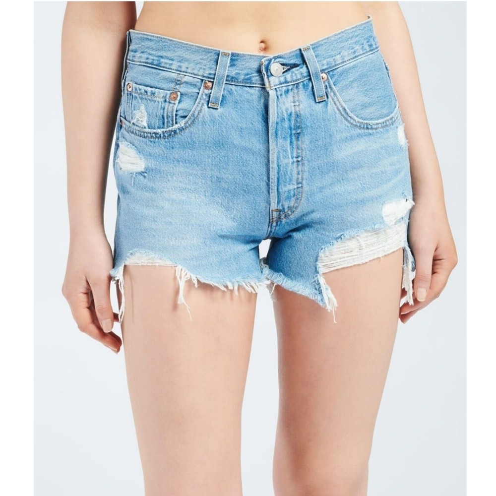 Levi's Women's 501 Original High Rise Distressed Shorts